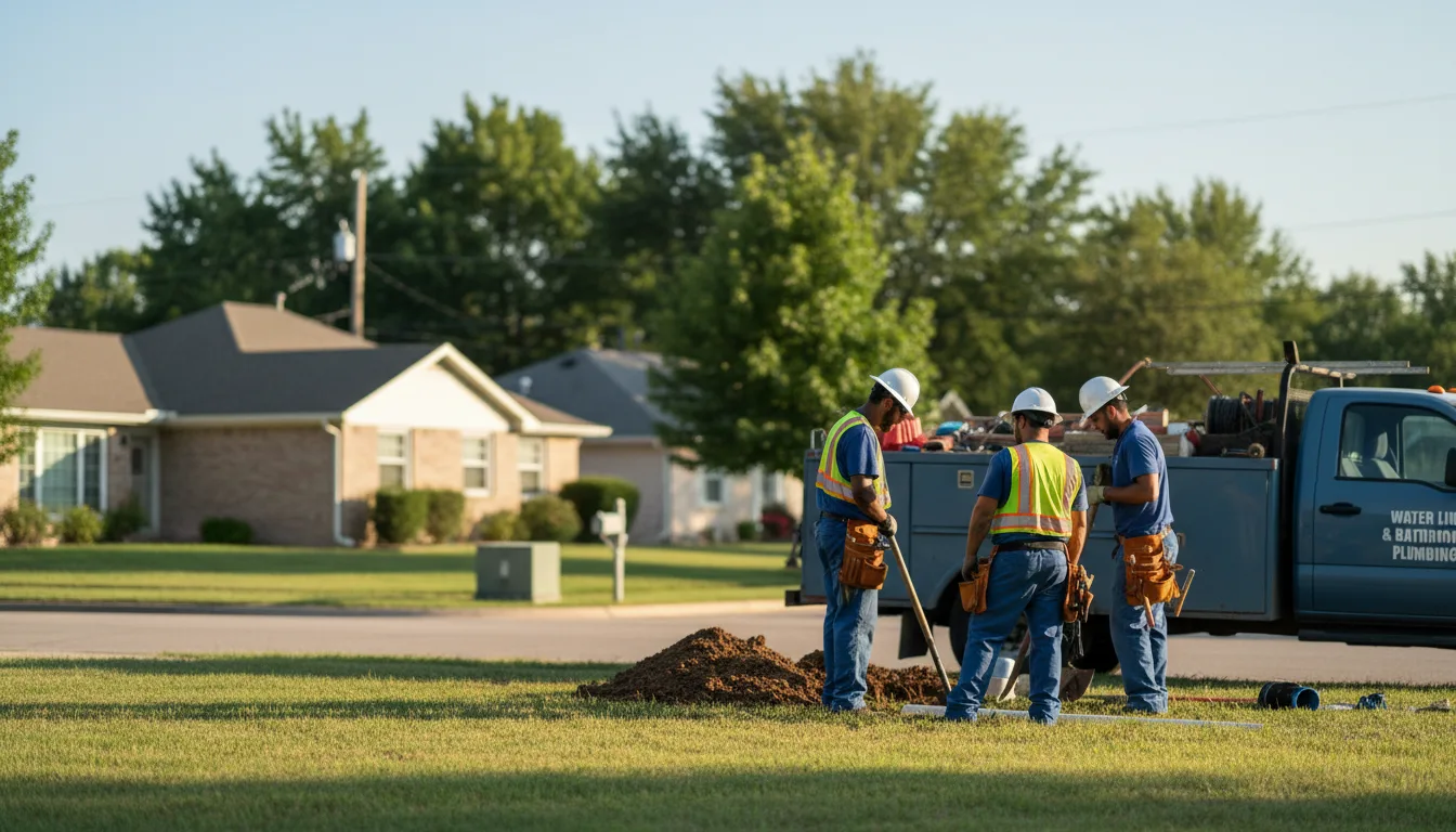 Residential water line and bathroom plumbing service in Elkton, KY